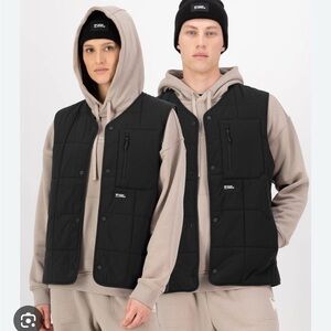 Black Quilted Unisex Vest